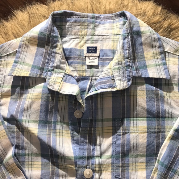 Janie & Jack Striped Button Down Shirt. 18-24m - Picture 2 of 3